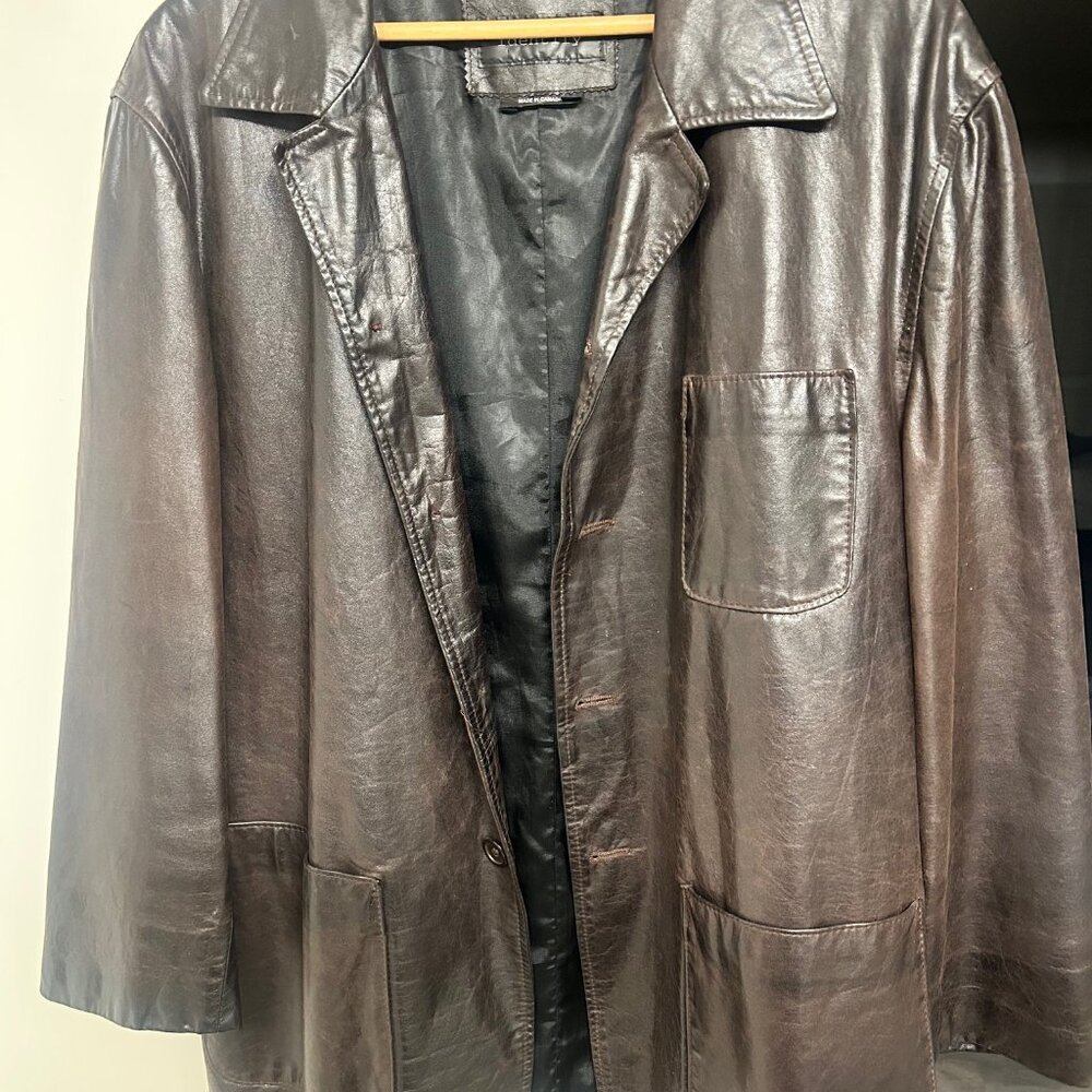Dark Brown Spring leather jacket
